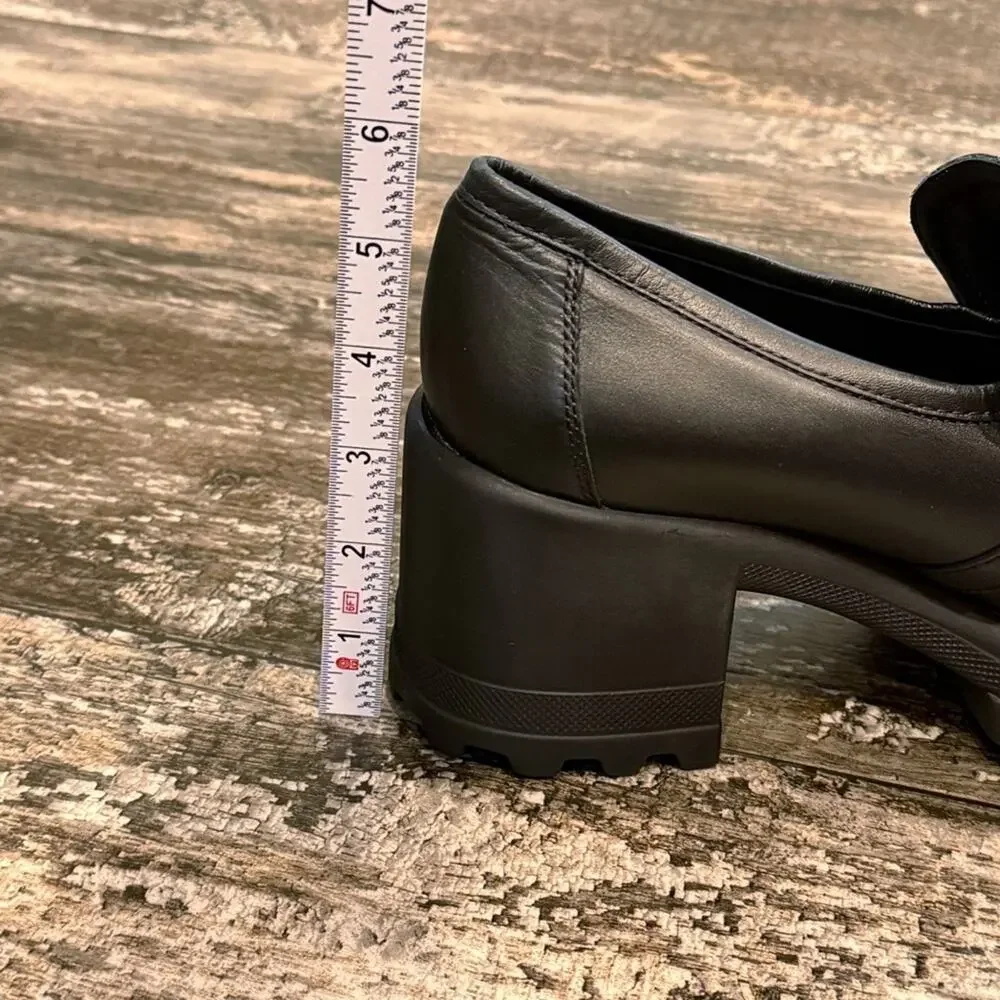 Voile Blanche Carine Nappa Loafers Black Shoes Women Size 40 Luxury Designer NIB - Picture 11 of 14